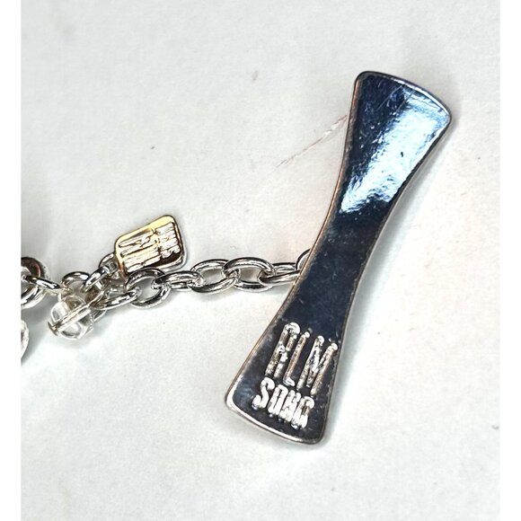 SIGNED ROBERT LEE MORRIS RLM SOHO SILVER-TONE CHUNKY CHAIN LINK BRACELET - Picture 5 of 5